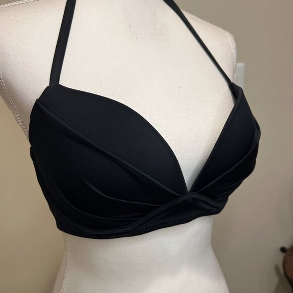 Victoria's Secret Black Padded Underwire Bikini Swim Top, Size 36C - Picture 5 of 14